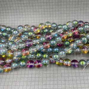 Green Luster Glass Rounds 10mm Bead Strand Jewelry Making Supplies